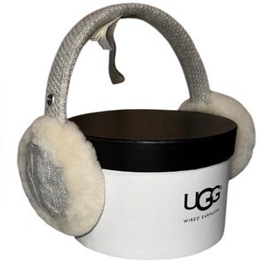 UGG Cream and Gray Over Ear Wired Headphones